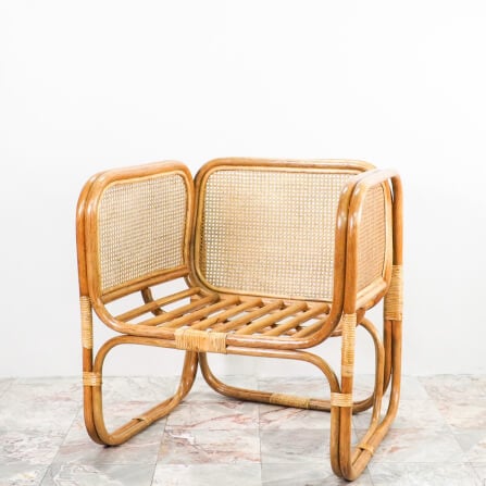 เก้าอี้พักผ่อน หวายแท้ PISAMAI รุ่น WIT LOUNGE CHAIR เก้าอี้รับแขก ทรงมินิมอล ขนาด 80*78*82 ซม. สีธรรมชาติ_1